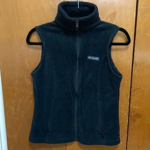 Columbia Black Fleece Vest - Women's Sleeveless Jacket